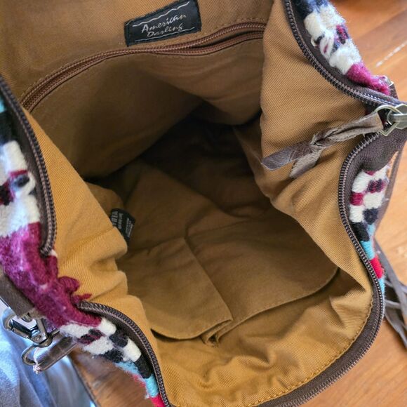 American Darling Leather Saddle Blanket Backpack NWOT American Darling ADBG1392A Messenger Saddle Blanket Genuine  main image 4